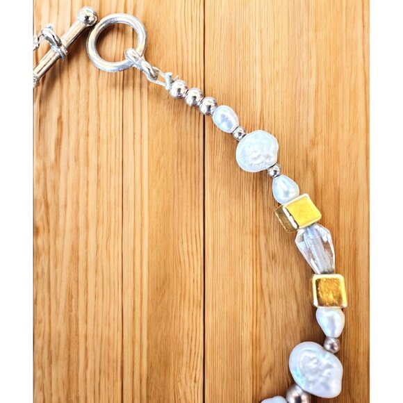 VTG Handmade Freshwater Pearl Bracelet Tammy Birthday Anniversary Toggle Closure - Picture 7 of 12